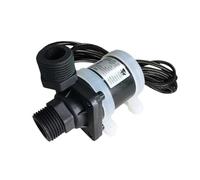 Pompa dell'acqua brushless da 12 V 24 V DC, silenziosa, collegamento filettato a 4 punti, riscaldamento a pavimento, scaldabagno, pompa di aumento della pressione, filettatura orizzontale (12 V