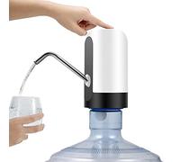 Pompa dell'acqua elettrica automatica Distributore d'acqua da galloni Pompa per bottiglia d'acqua universale senza rumore ricaricabile con interruttore e cavo USB per l'home office all'aperto(Bianco)