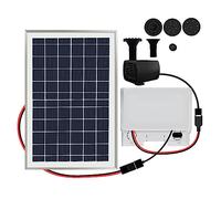 Pompa dell'Acqua Galleggiante for la Decorazione del Giardino Pompa dell'Acqua Senza spazzole DC Piscina all'aperto Micro Spray Wave Maker Decorazione dell'acquario,Ecologico(5w Board 4 Battery)