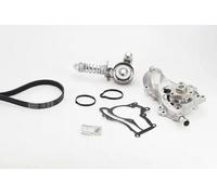 Pompa dell'acqua + kit cinghia trapezoidale 5PK1207WP2 CONTINENTAL CTAM per OPEL