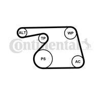 ContiTech Pompa acqua + kit cinghia Poly V 6PK1318WP1 per OPEL