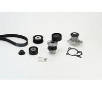 Pompa acqua + Kit cinghia Poly V CONTINENTAL 7PK1605WP1 per DACIA NISSAN RENAULT