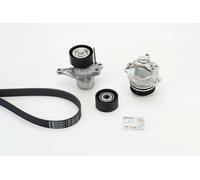 Pompa dell'acqua + kit cinghia trapezoidale 7PK1970WP1 CONTINENTAL CTAM per OPEL