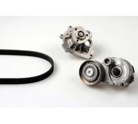 Pompa dell'acqua + kit cinghia trapezoidale Alternatore PK03631 HEPU per OPEL