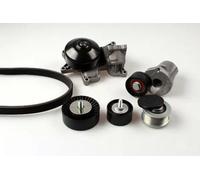 Pompa dell'acqua + kit cinghia trapezoidale PK04212 HEPU per BMW 1 Cabriolet 1 3