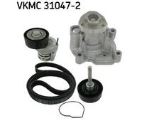 Pompa dell'acqua + kit cinghia trapezoidale VKMC 31047-2 SKF per VW SEAT SKODA