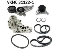 Pompa dell'acqua + kit cinghia trapezoidale VKMC 31122-1 SKF per AUDI VW