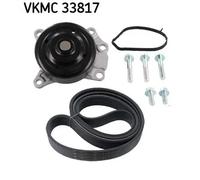 SKF Pompa acqua + Kit cinghia Poly V VKMC 33817 1210mm 21,36mm