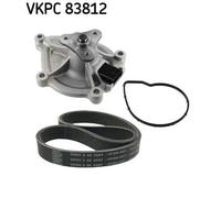 SKF Pompa acqua + Kit cinghia Poly V VKMC33843
