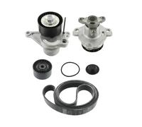 SKF Pompa acqua VKMC 36084 + kit cinghia Poly V