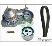 Pompa Dell'Acqua Originale INA + Kit Cinghia Dentata 530 0018 31 Per Renault