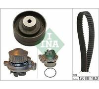 Pompa Dell'Acqua Originale INA + Kit Cinghia Dentata 530 0151 30 Per Audi