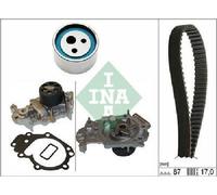 Pompa Dell'Acqua Originale INA + Kit Cinghia Dentata 530 0182 31 Per Renault