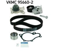 Pompa Dell'Acqua Originale SKF + Kit Cinghia Dentata VKMC 95660-2 Per Hyundai