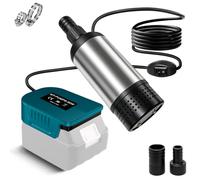 Pompa dell'acqua per Makita a batteria da 18 V, 3800 l/h, pompa sommersa | Compatibile con batteria Makita da 18 V, portata 60 l/min, ideale per piscina, giardino, inondazioni e cantine