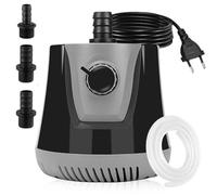 Pompa dell'acqua, pompa per acquario, 35 W, 2500 l/h, ultraleggera, mini pompa per laghetto con interruttore regolabile, tubo da 1 m e 3 ugelli per idroponica, fontana, stagno, acquari