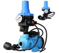 Pompa dell'acqua QB 60 con Pressostato Elettronico CSK 31 - Pompa da Giardino (370 W, 2100 l/h, altezza di mandata 39 m) - Comando per Pompa - Regolazione Pressione - Protezione Marcia a Secco