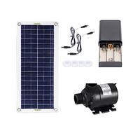 Pompa dell'acqua Solare 50W 800L/H Pompa ad acqua solare Pannello senza spazzole Silicio monocristallino Strumento for kit di decorazione del giardino a lavoro continuo a basso rumore(No Battery)