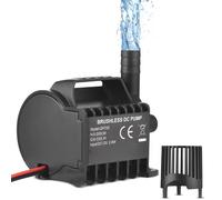 Pompa dell'acqua sommersibile 12V Elettrica 500L/H Pompa di fontana mini silenziosa ad alta sollevamento con una base di aspirazione per panorama del serbatoio di pesce POND PET (QR70E)