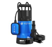 Pompa dell'acqua Submersible portatile da 1000 W per acqua sporca, pompa dell'acqua per giardino pond, Max Flow 17600 L/H Electric Sump Pump with Float Switch