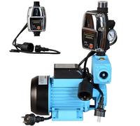 Pompa dell'acqua WZP 750 con Pressostato Elettronico CSK 5 - Pompa da Giardino (750 W, 3000 l/h, altezza di mandata 55 m) - Comando per Pompa - Interruttore Di Controllo - Protezione Marcia a Secco