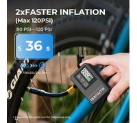 Pompa di aria elettrica per bici Pompa di gonfiaggio per pneumatici da 120 PSI per gonfiatore a sfera per bicicletta da moto MINI compressore tascabile portatile