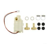 Pompa di circolazione brushless da 12 V CC per sistemi di riscaldamento dell'acqua solare, albero e manicotto in ceramica, 30 dB silenzioso, uscita ingresso NPT/BSP da 1/2 pollici, flusso 8L/min