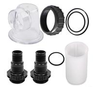Pompa di circolazione per piscina Gruppo filtro per piscina Parti di ricambio compatibili con pompa di circolazione SPS25 SPS50 Include coperchio pre-filtro Guarnizioni O-Ring Setaccio di aspirazione