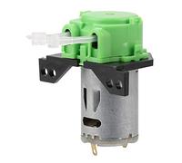Pompa di dosaggio Klatata 12V/24 V CC, pompa peristaltica auto -innesco con connettore, direzione regolabile, per l'analisi chimica di laboratorio dell'acquario (Verde)