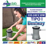 Pompa di Filtraggio a Cartuccia per Piscine fuori Terra, 29W - 2.006 L/h Bestway