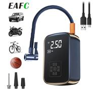 Pompa di gonfiaggio elettrica per pneumatici con compressore d'aria per auto wireless EAFC per pneumatici AUTO per biciclette da moto con display digitale