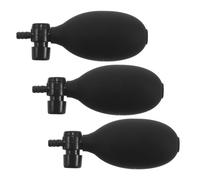 Pompa di Gonfiaggio per Sfigmomanometro 3 Pezzi Pvc Metallo | Ugello Aria Ø7mm, Nero, Installazione Semplice, Flusso Efficiente per Ricambio e Uso Manuale