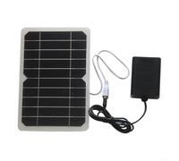 Pompa di ossigeno portatile a energia solare da 5 W 5 V per acquari con uscita USB, include ossigeno a pannello solare, tubi di ossigeno e pietre d'aria per la salute dell'acquario