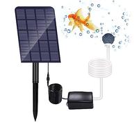 Pompa di Ossigeno Solare, Aeratore per Laghetto Solare da 2 W, Eratore per Acquario,Ossigenatore Solare,2200 mAh Aeratore per Laghetto Solare,con Pietra Aerea Tubo per Ossigeno,per Laghetti, Acquari