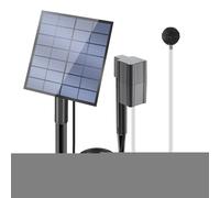 Pompa di ossigeno solare, gorgogliatore d'aria regolabile per acquario e laghetto, aeratore a risparmio energetico con pannello per fontana esterna e piscina, allevamento in giardino, silenzioso, con