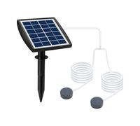 Pompa di ossigeno solare Plug-in 6V 2W con tubo da 8,2ft 2 pietre a bolle d'aria serbatoio di pesce ossigenatore pompa d'aria per aeratore di ossigeno per acquario