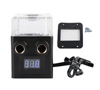 Pompa di raffreddamento ad acqua integrata con display a temperatura per PC trifase con cuscinetto in ceramica per uso industriale (Nero + display della temperatura)