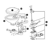 Pompa di ricambio WC manuali con guarnizione - 1 PZ Osculati - 50.207.42