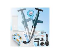 Pompa di scarico ad alta pressione con indicatore di pressione dell'aria, pulitore per tubi ad aria compressa con 4 ventose, tubo WC per lavabo, WC, bagno, doccia, cucina
