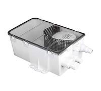 Pompa di sentina 12 V, per barca, camper, 750 GPH, di pozzetto con interruttore integrato, copertura trasparente, protezione accensione, scatola di scarico multi porta per drenaggio vasca e