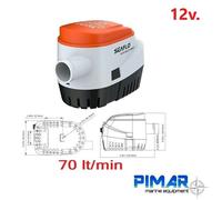 POMPA DI SENTINA AUTOMATICA AD IMMERSIONE 12V 1100GPH 70 LIT/ MIN BARCA GOMMONE