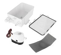 Pompa di sentina per doccia DC 12V 24V 750GPH Interruttore automatico Scatola di scarico sentina di pompaggio dell'acqua per barche marine multi-ingresso ABS Nero (12V)