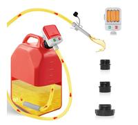 Pompa di Trasferimento Carburante Elettrica per Tanica - 3,2 GPM Portata Rapida con Arresto Automatico, 3 Adattatori per Serbatoi, Alimentazione a Batterie, Pompa Carburante con Borsa da Trasporto