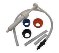 Pompa di trasferimento dell'olio con funzionamento manuale per bottiglie da galloni con tre adattatori filettati e tubi flessibili trasparenti