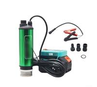 Pompa di trasferimento diesel da 12 V, 51 mm, compatibile con batteria da 18 V per olio, acqua, flusso minimo 30-50 l, testa 4-6 m, cavo 2,4 m, verde (B)