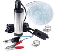 Pompa di trasferimento sommergibile per acqua e carburante da 12 V, per gasolio, piccola pompa di sentina per barca, roulotte, auto, camper, canna da 38 mm, elettrica, 12 V, 3 m, cavo di alimentazione
