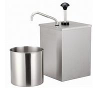 Pompa dispenser per salse, in acciaio inox, con serbatoi rimovibili per insalata, marmellata e condimento