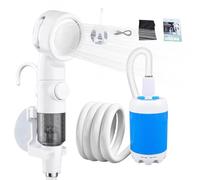 Pompa Doccia Da Campeggio - Doccia Portatile | Essentials Da Campeggio | Doccia Di Viaggio | Pompa Doccia Da Campo Esterno | Testa Di Spruzzatore Elettrico Per Lavare Auto Da Bagno Giardino Spiaggia C