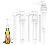 Pompa dosatrice 3Psc, dispenser per pompa sciroppo, pompa Syrup Pump, dispenser riutilizzabile per bottiglie da 500 - 1000 ml con 6 lunghe, pompa dosatrice per casa caffè bar, disinfettante per le