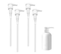 Pompa Dosatrice,4 Pezzi Pompa Ricambio per Dispenser Sapone Liquido,Pompa Dosatrice Sciroppo Compatibile,Pompa per Shampoo Riutilizzabile,Contenitore Filettato (bianco)